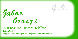 gabor oroszi business card